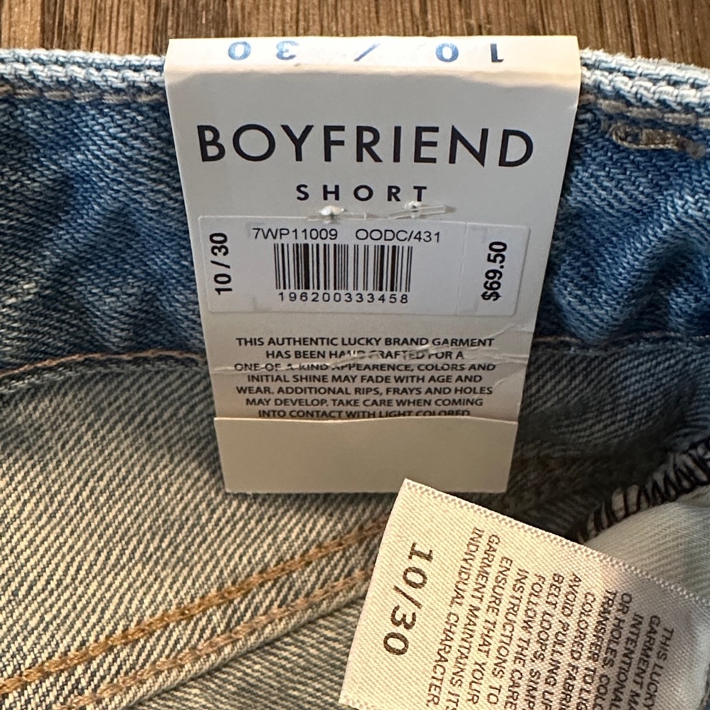 Lucky Brand Light Blue Boyfriend Jean Shorts - Picture 3 of 5